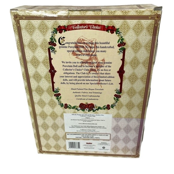 Collector's Choice Genuine Fine Bisque Porcelain Doll Commode Certificate NIB‎ - Picture 2 of 12